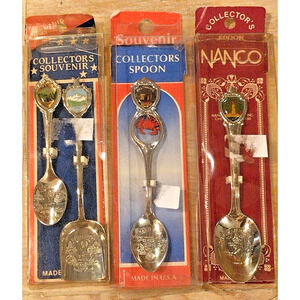 Collectors Souvenir State Spoons Idaho Baltimore Cape May Point NJ NWT Set of 3